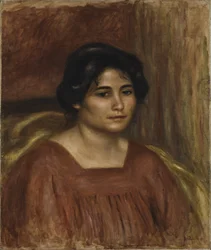 Gabrielle in een Rode Jurk